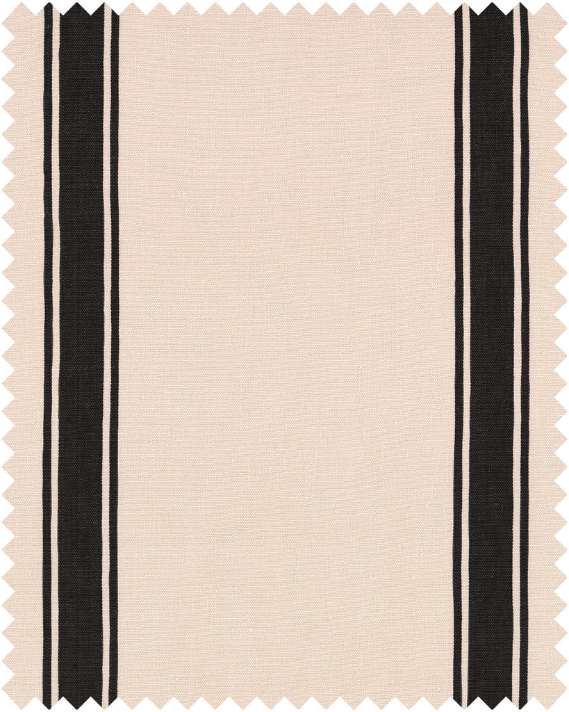 MindTheGap HAJDU STRIPE Heavy Linen WHITE/BLACK Fabric