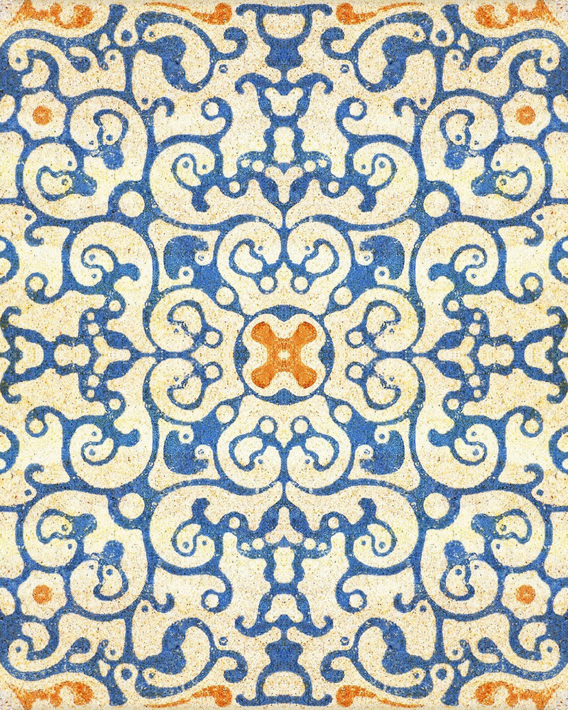MindTheGap SPANISH TILE Blue, Orange Wallpaper