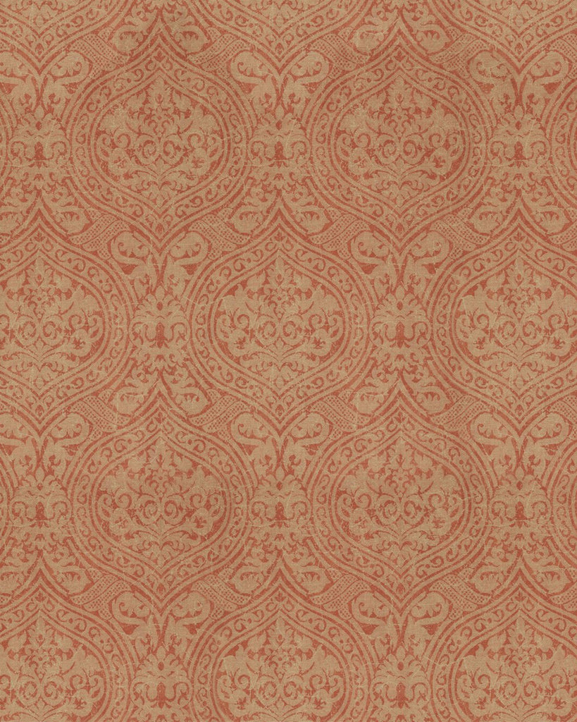 MindTheGap DAMASK Brown / Sepia, Orange Wallpaper