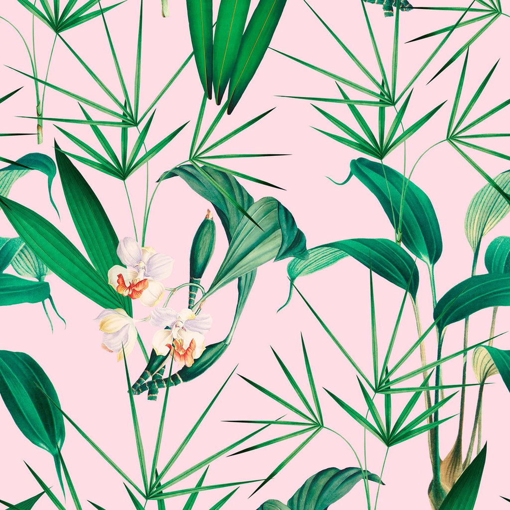 MindTheGap PALM SPRINGS Green, White, Pink Wallpaper