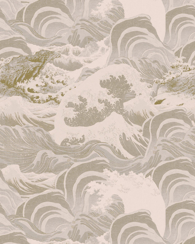 MindTheGap SEA WAVES Neutral GRAY/TAUPE Wallpaper