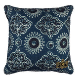 MindTheGap AJRAK Black/Blue/White Pillow