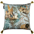MindTheGap JOURNEY TO EDEN Blue/Brown/Green/Taupe Pillow