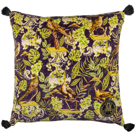 MindTheGap LA VOLIERE Anthracite/Green/Yellow Pillow