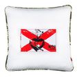 MindTheGap NAVAL FLAG II White. Black/Red/Brown Pillow