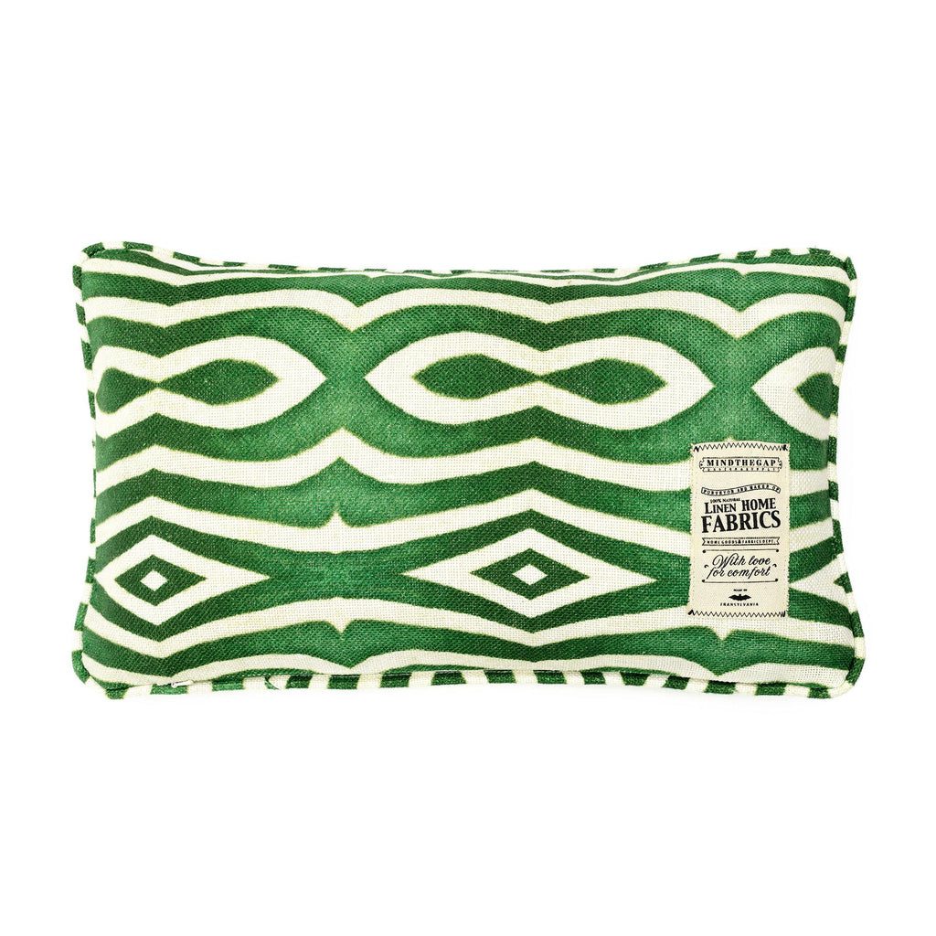 MindTheGap RIVERSIDE Green/White Pillow