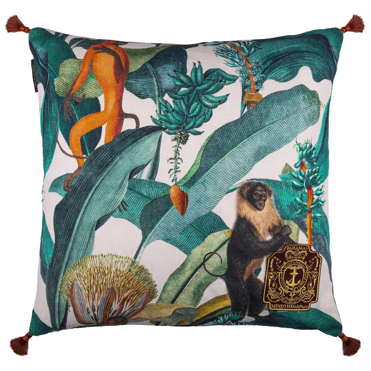 MindTheGap BERMUDA Green/Orange/Taupe Pillow