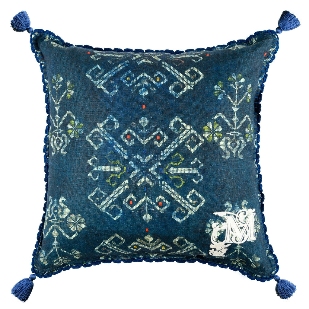 MindTheGap ROOTS Blue/Taupe Pillow
