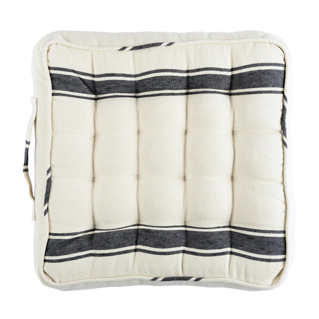 MindTheGap HAJDU STRIPE LINEN CHAIR CUSHION Black/White Pillow