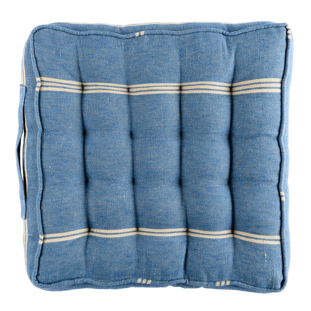 MindTheGap KATALIN STRIPE LINEN CHAIR CUSHION Blue/Taupe Pillow