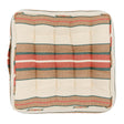 MindTheGap HERINA STRIPE LINEN CHAIR CUSHION Brown/Green/White Pillow