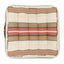 MindTheGap HERINA STRIPE LINEN CHAIR CUSHION Brown/Green/White Pillow