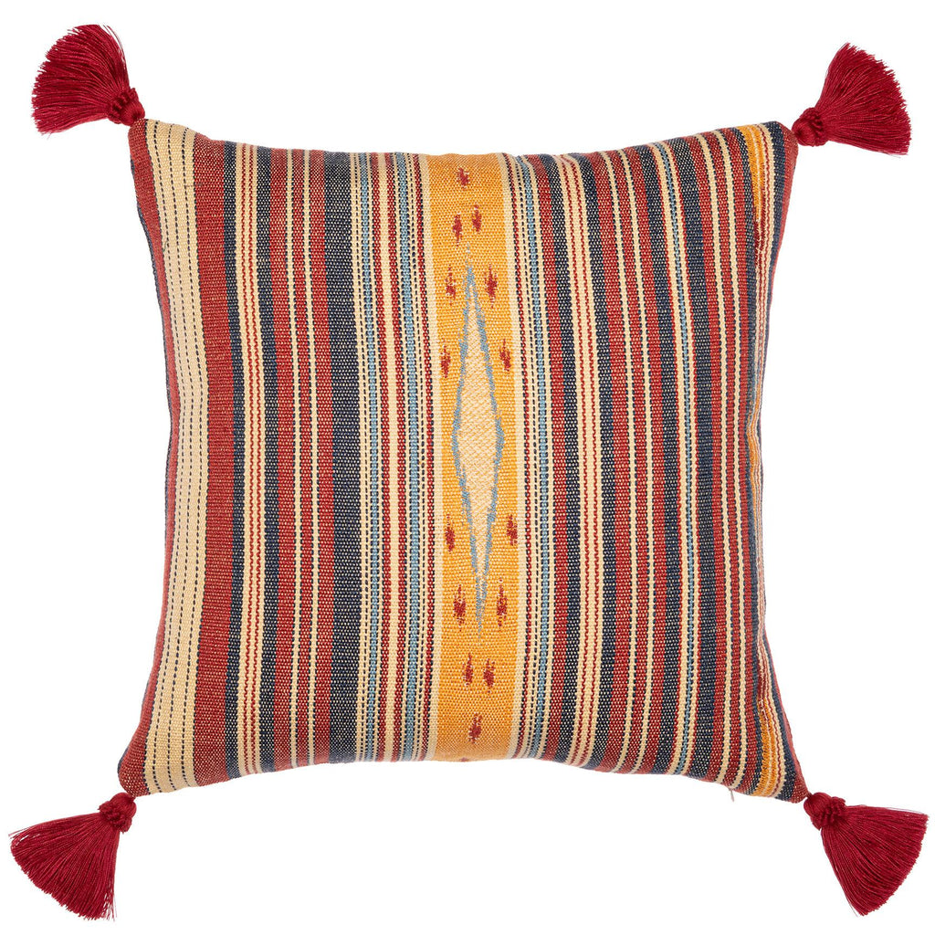 MindTheGap NEYSHABOUR Blue/Red/Taupe/Yellow Pillow