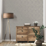 Brewster Home Fashions Malcolm Geo Grey Wallpaper