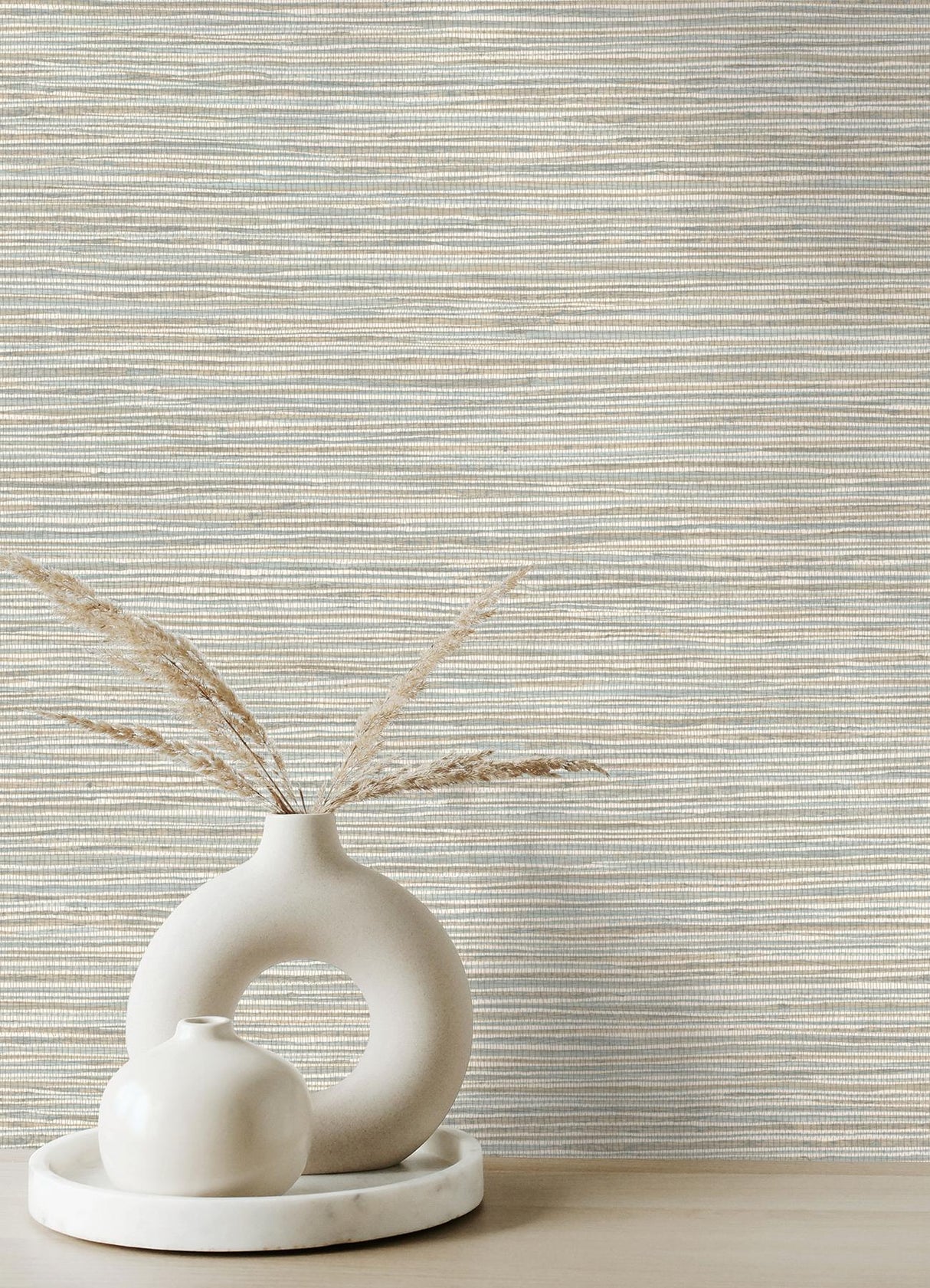 Brewster Home Fashions Alton Faux Grasscloth Light Blue Wallpaper
