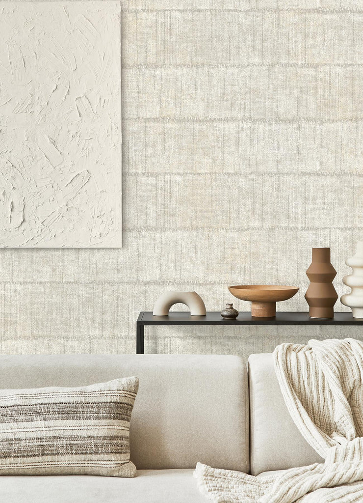 Brewster Home Fashions Blake Texture Stripe Bone Wallpaper
