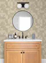 Brewster Home Fashions Barcelo Circles Beige Wallpaper