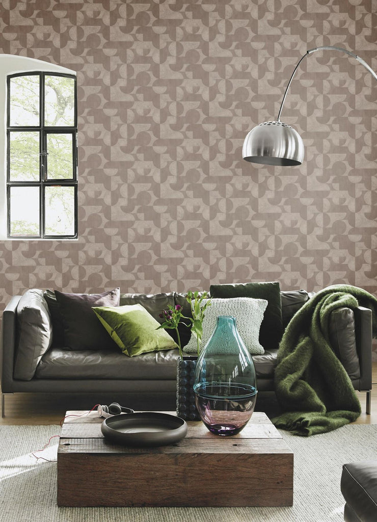 Brewster Home Fashions Barcelo Circles Brown Wallpaper