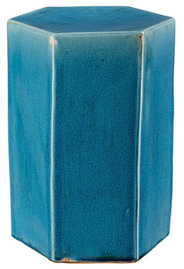 Jamie Young Porto Side Table Blue Furniture