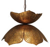 Jamie Young Flowering Lotus Iron Pendant, Antique Gold, Large