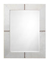 Jamie Young Cross Stitch Rectangle Hide Mirror, White