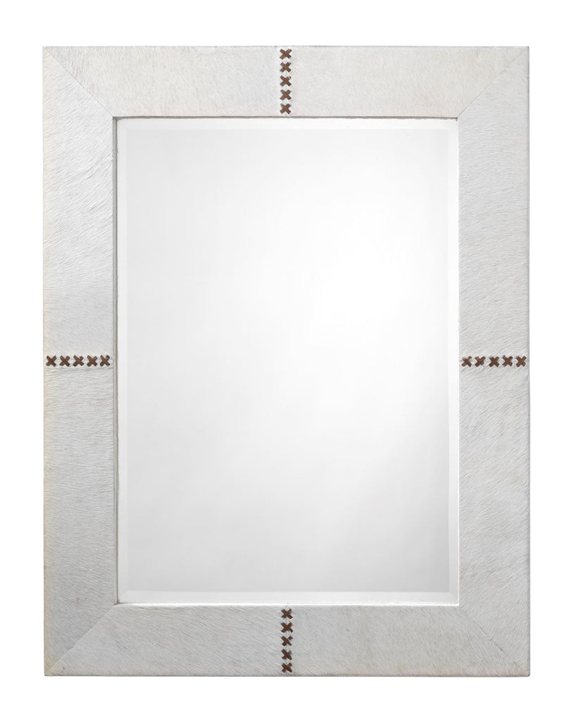 Jamie Young Cross Stitch Rectangle White Mirrors
