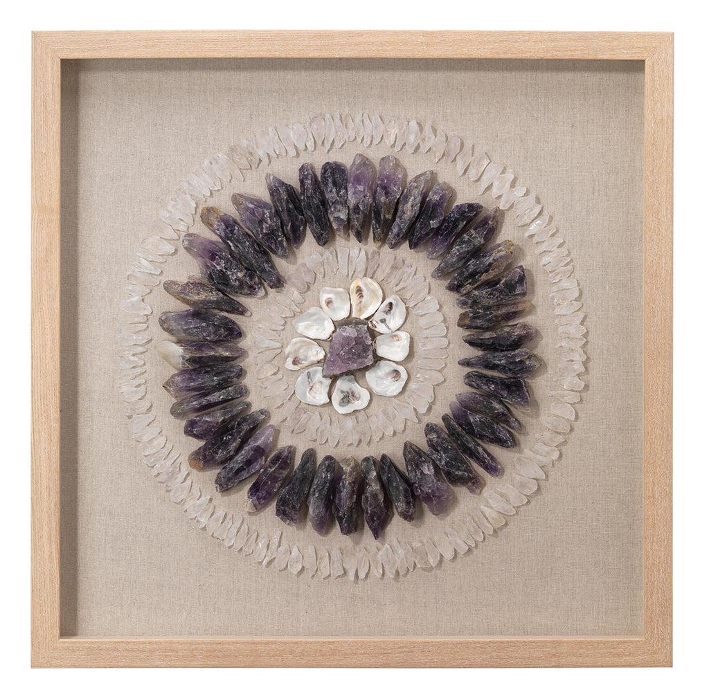 Jamie Young Crystal Framed Purple Wall Art