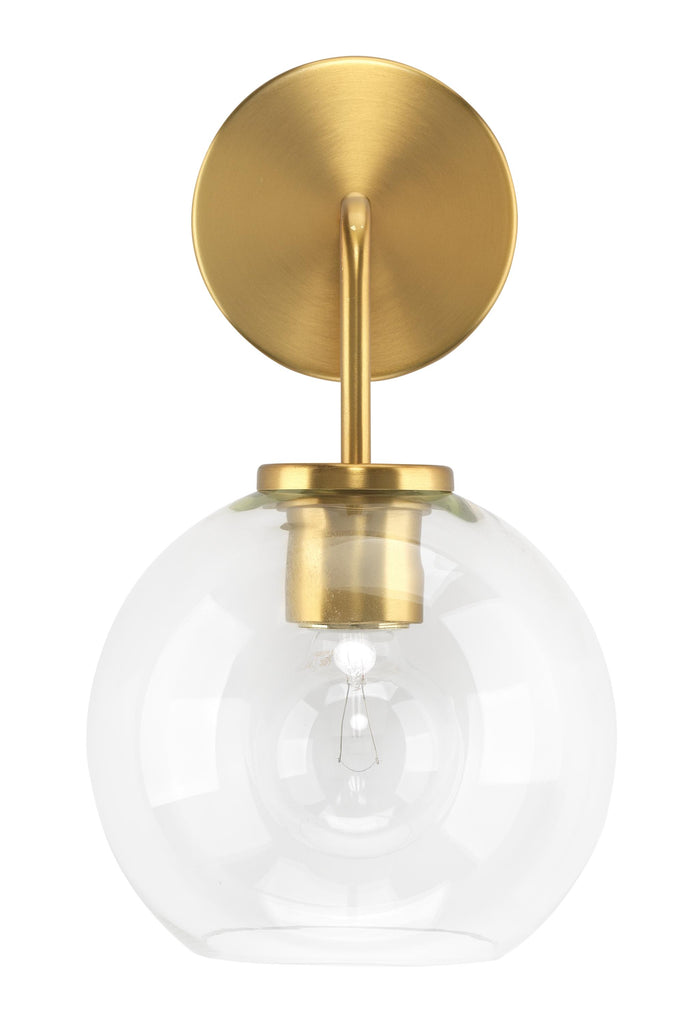 Jamie Young Reece Brass / Clear Glass Wall Sconces