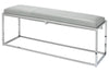 Jamie Young Shelby Leather Bench, Grey