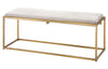 Jamie Young Shelby Hide Bench, White