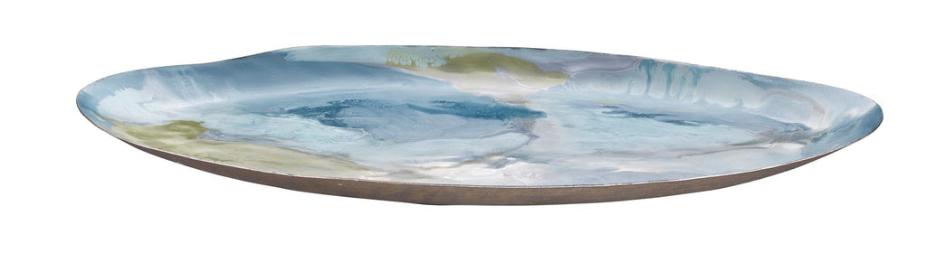 Jamie Young Palette Oval Tray Green Accents