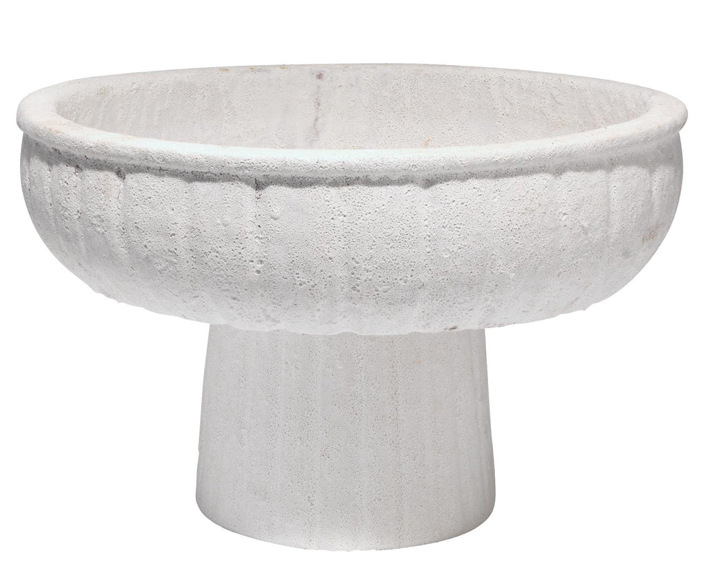 Jamie Young Aegean Pedestal Bowl White Accents