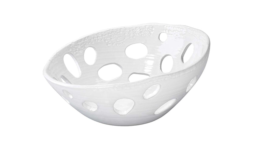 Jamie Young Crater Asymetric Bowl White Accents