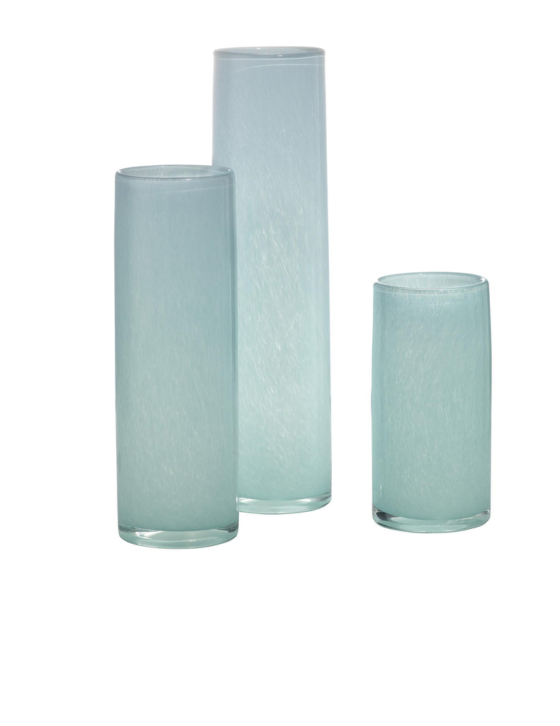 Jamie Young Gwendolyn Hand Blown Vases (Set of 3) Blue Accents