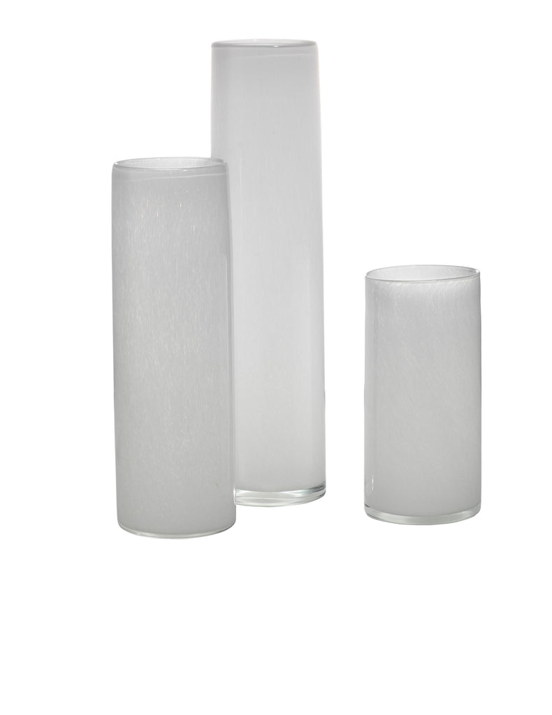 Jamie Young Gwendolyn Hand Blown Vases (Set of 3) White Accents