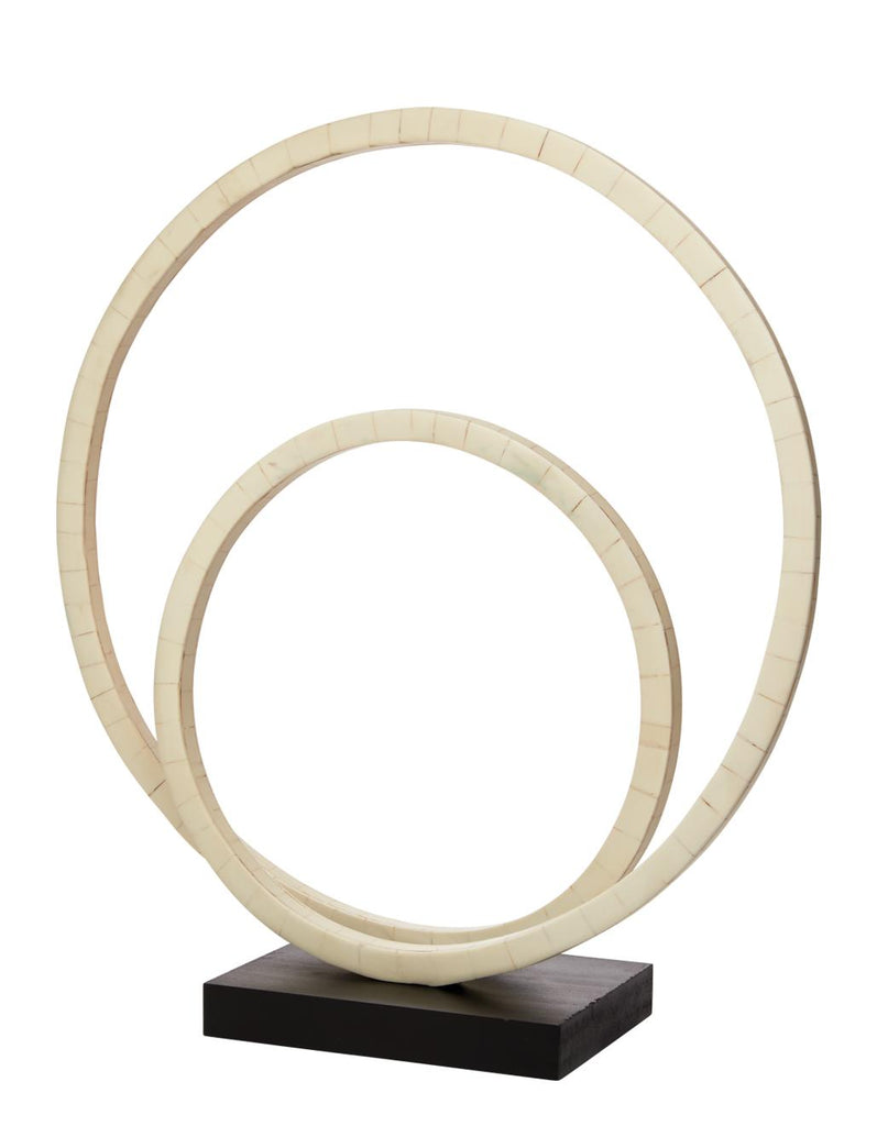 Jamie Young Helix Double Ring Sculpture Cream Accents