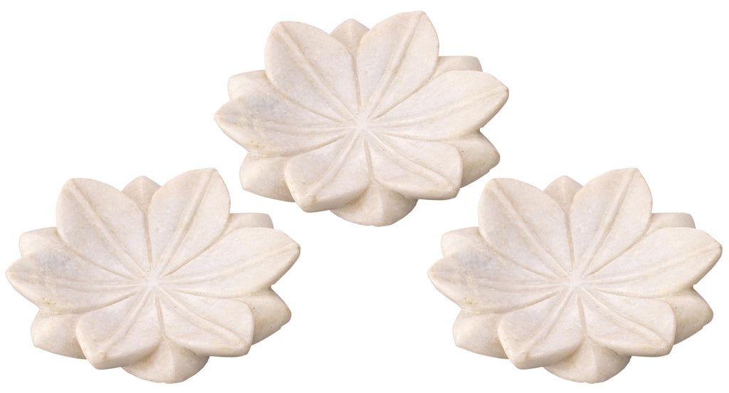 Jamie Young Lotus Plates (Set of 3) White Accents