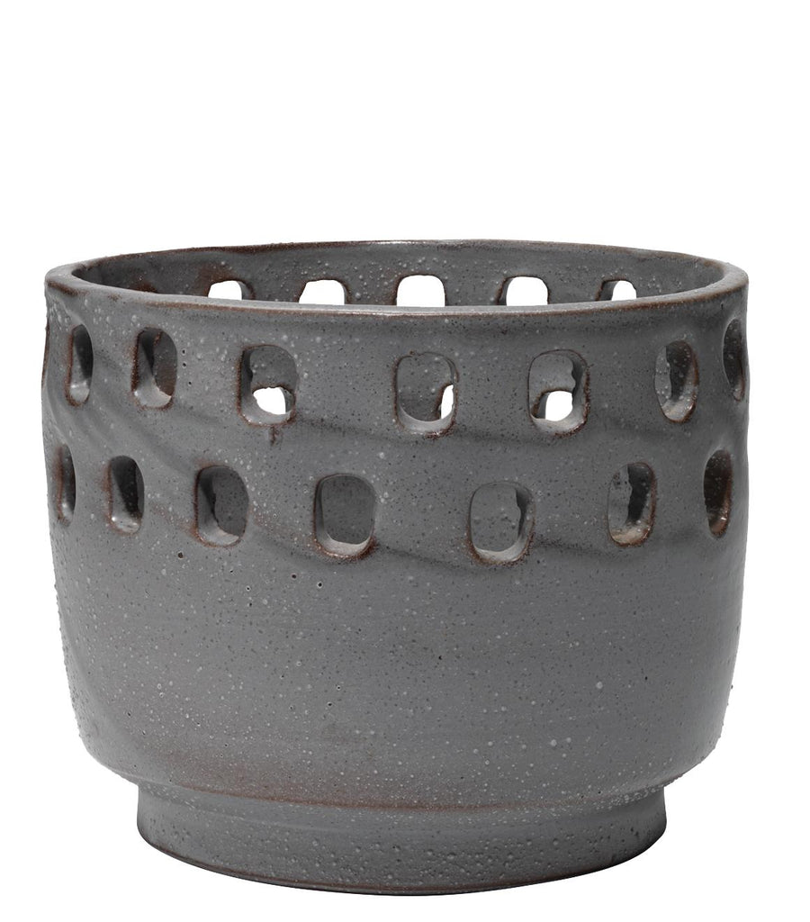 Jamie Young Perforated Pot Grey Accents