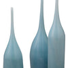 Decoratorsbest Pixie Decorative Glass Vases (Set Of 3), Blue