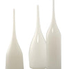 Decoratorsbest Pixie Decorative Glass Vases (Set Of 3), White
