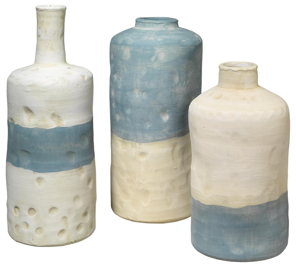 Jamie Young Sedona Vessels (Set of 3) Blue Accents