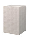 Decoratorsbest Structure Faux-Shagreen Square Side Table, Cream