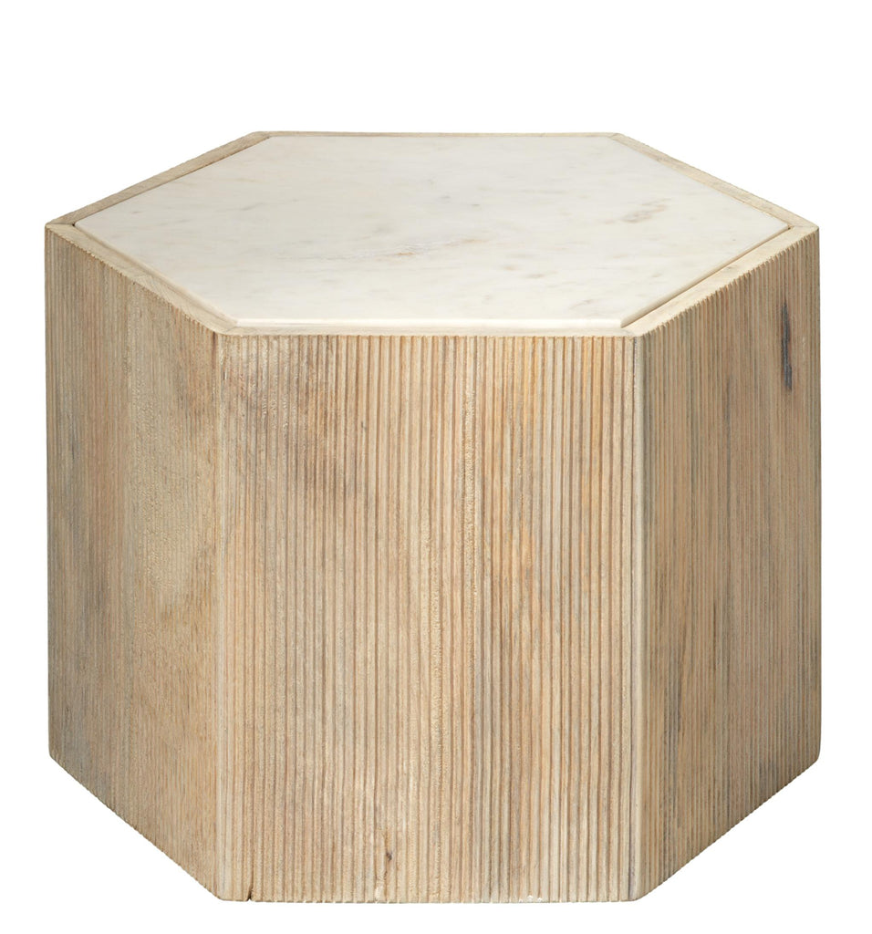 Jamie Young Argan Hexagon Table Cream Furniture