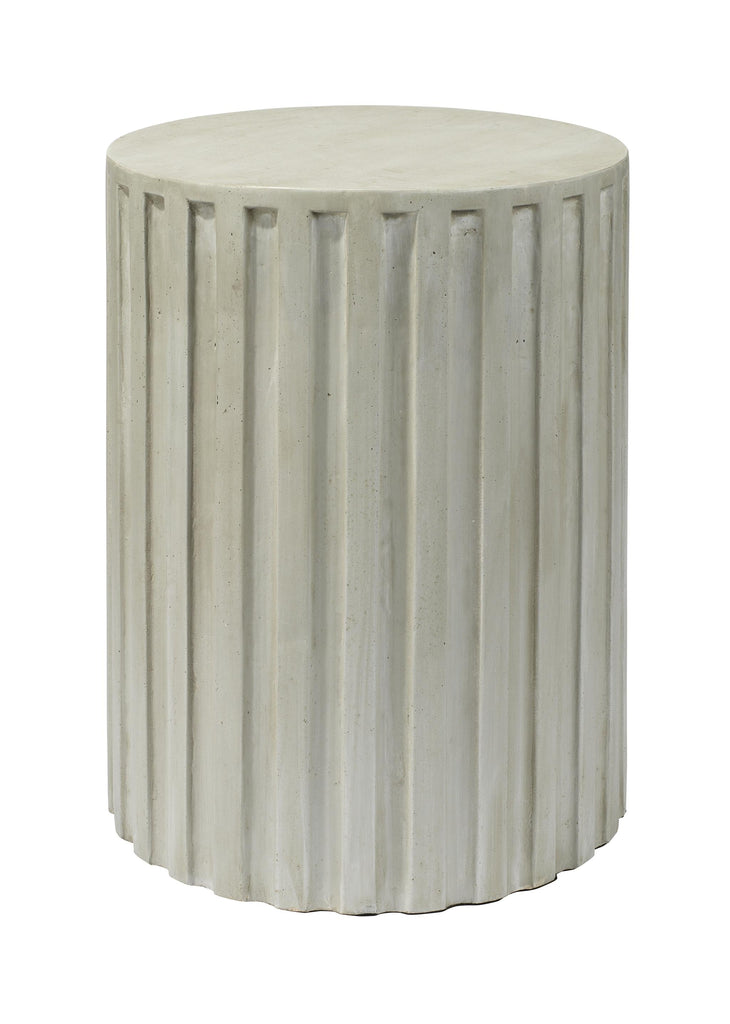 Jamie Young Fluted Column Side Table Grey Furniture