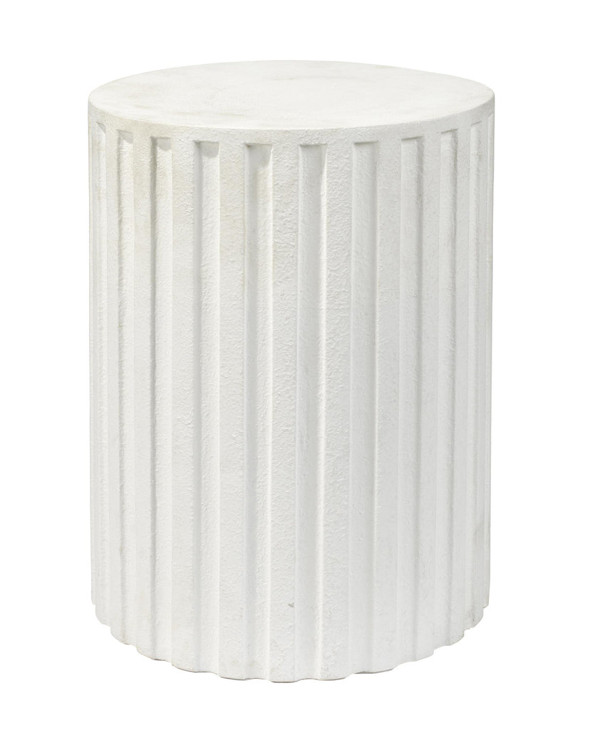 Jamie Young Fluted Column Side Table White Furniture
