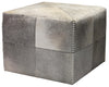 Jamie Young Grey Hair On Hide Ottoman, Large