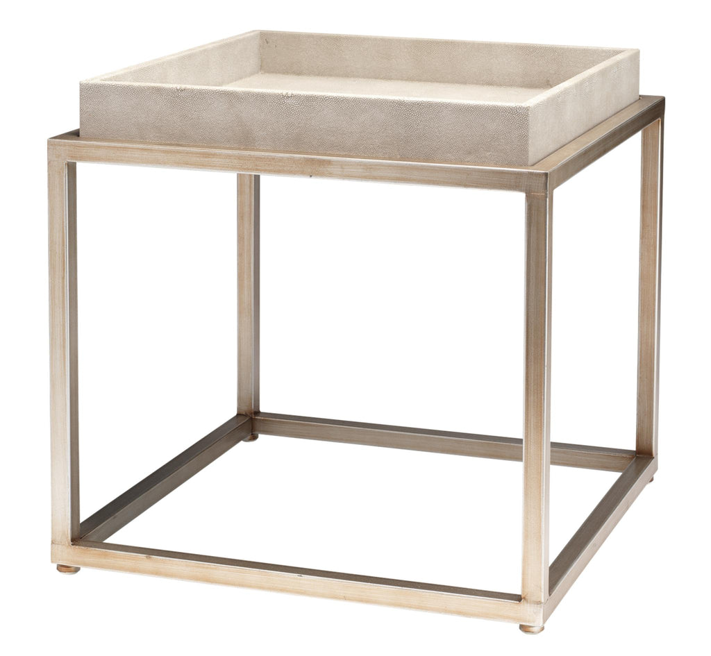 Jamie Young Jax Square Side Table Cream Furniture
