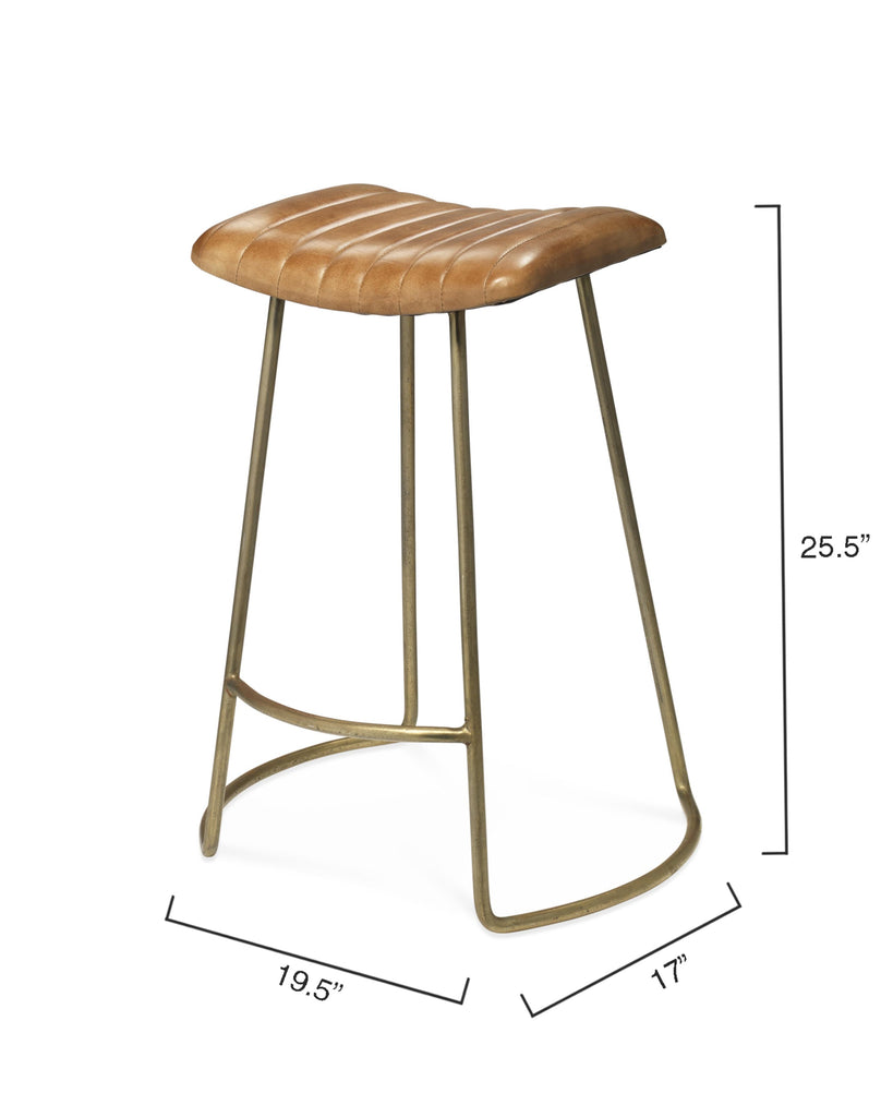 Jamie Young Theo Counter Stool Brown Furniture