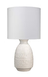 Decoratorsbest Frieze Ceramic Table Lamp, White