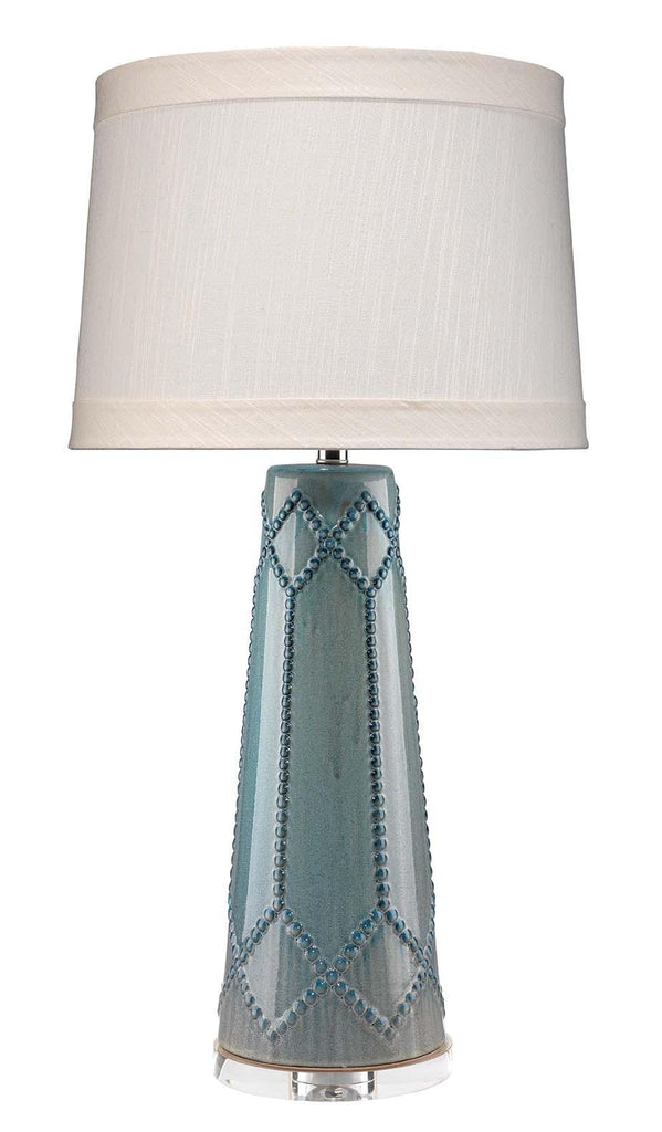 Jamie Young Hobnail Teal Table Lamps